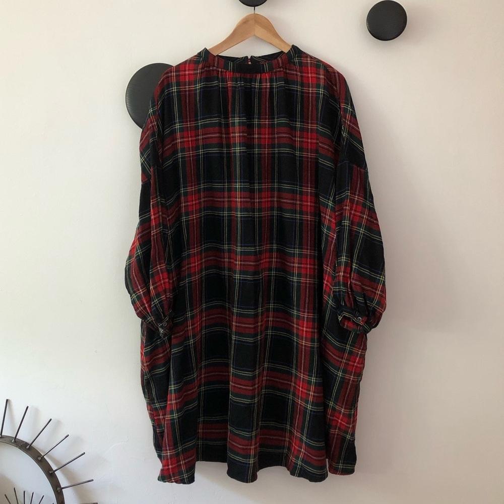 Ichi Antiquities wool tartan dress